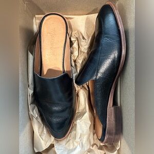 Madewell the Frances Loafer Mule in Leather